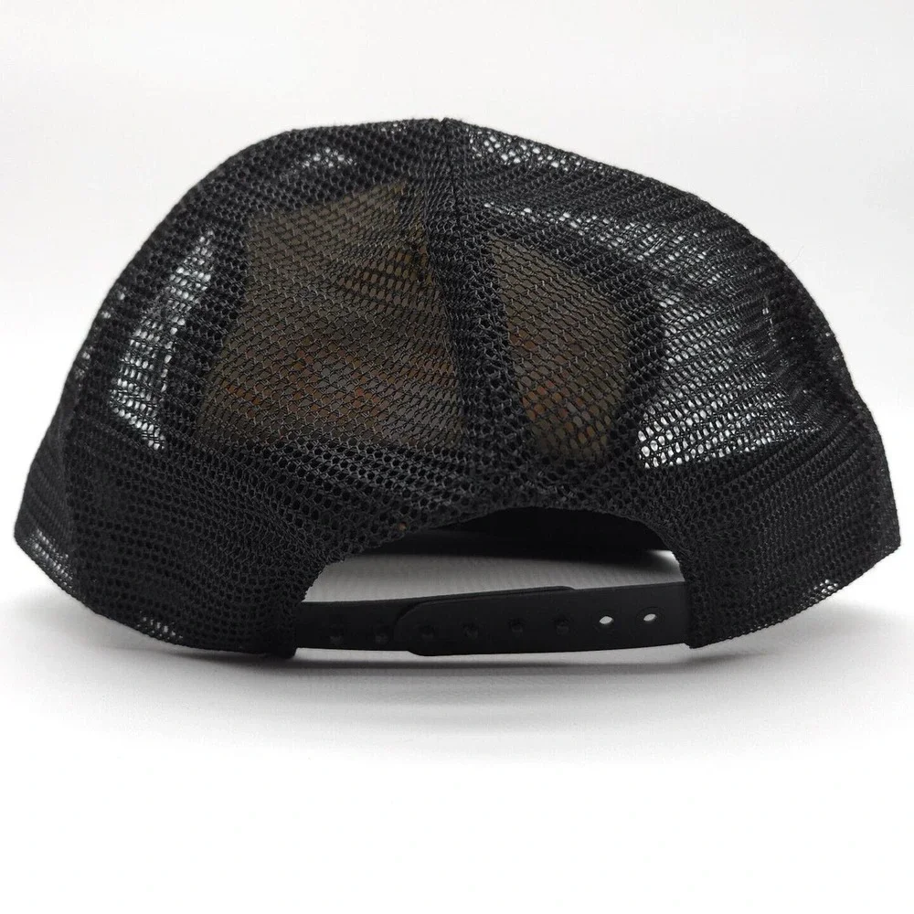 Vintage Niagara Falls Mesh Snapback Trucker Hat Black Gold Leaf Scramble Egg Cap